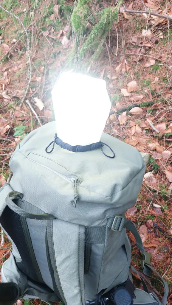 Der Aufbewahrungsbeutel als Diffusor im Einsatz 