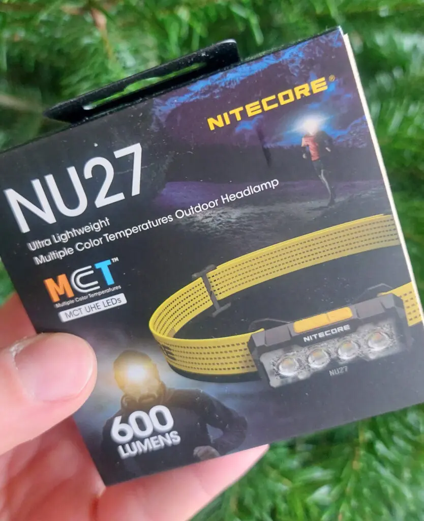 Verpackung der Nitecore NU27